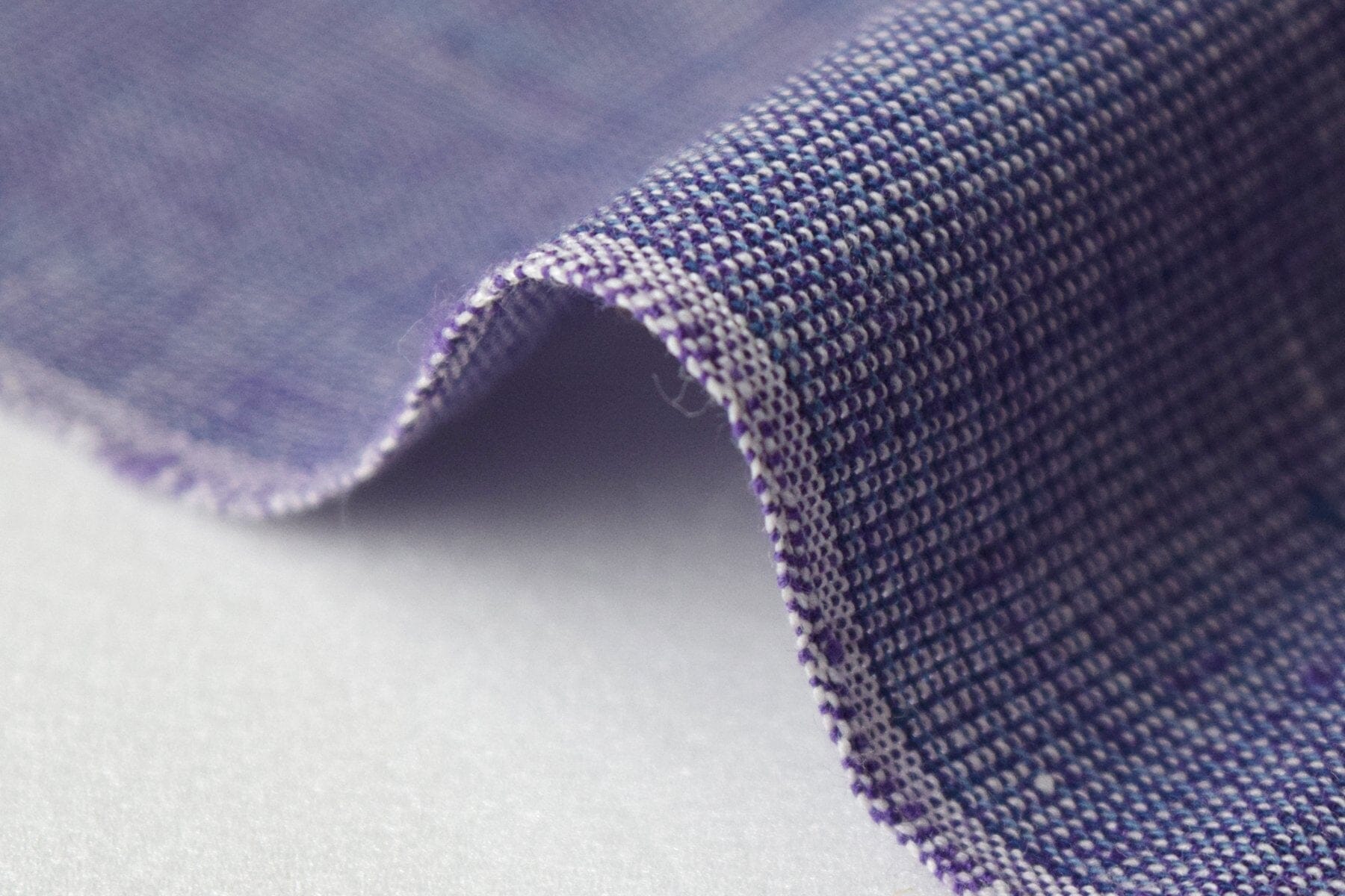 池沼織工房 遠州棉紬 みぞれ アオ×ムラサキ ※メートル売り(1=1m) fabric 池沼織工房 千織