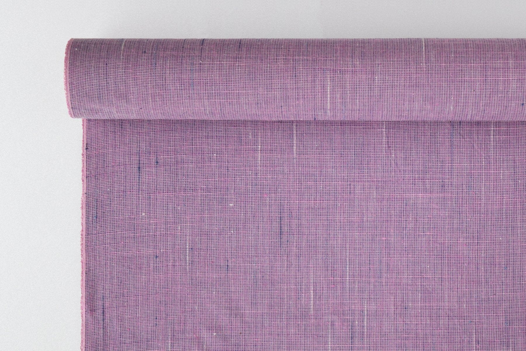 池沼織工房 遠州棉紬 みぞれ アオ×ピンク ※メートル売り(1=1m) fabric 池沼織工房 千織