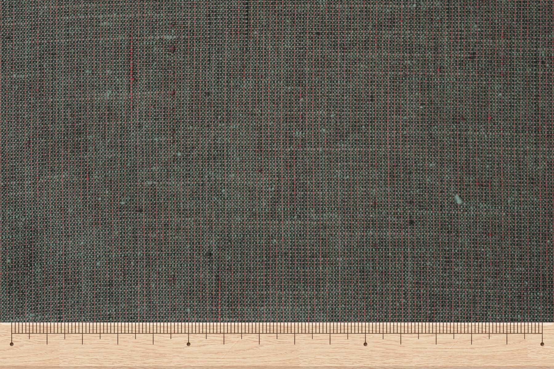 池沼織工房 遠州棉紬 みぞれ 黒×草色 ※メートル売り(1=1m) fabric 池沼織工房 千織