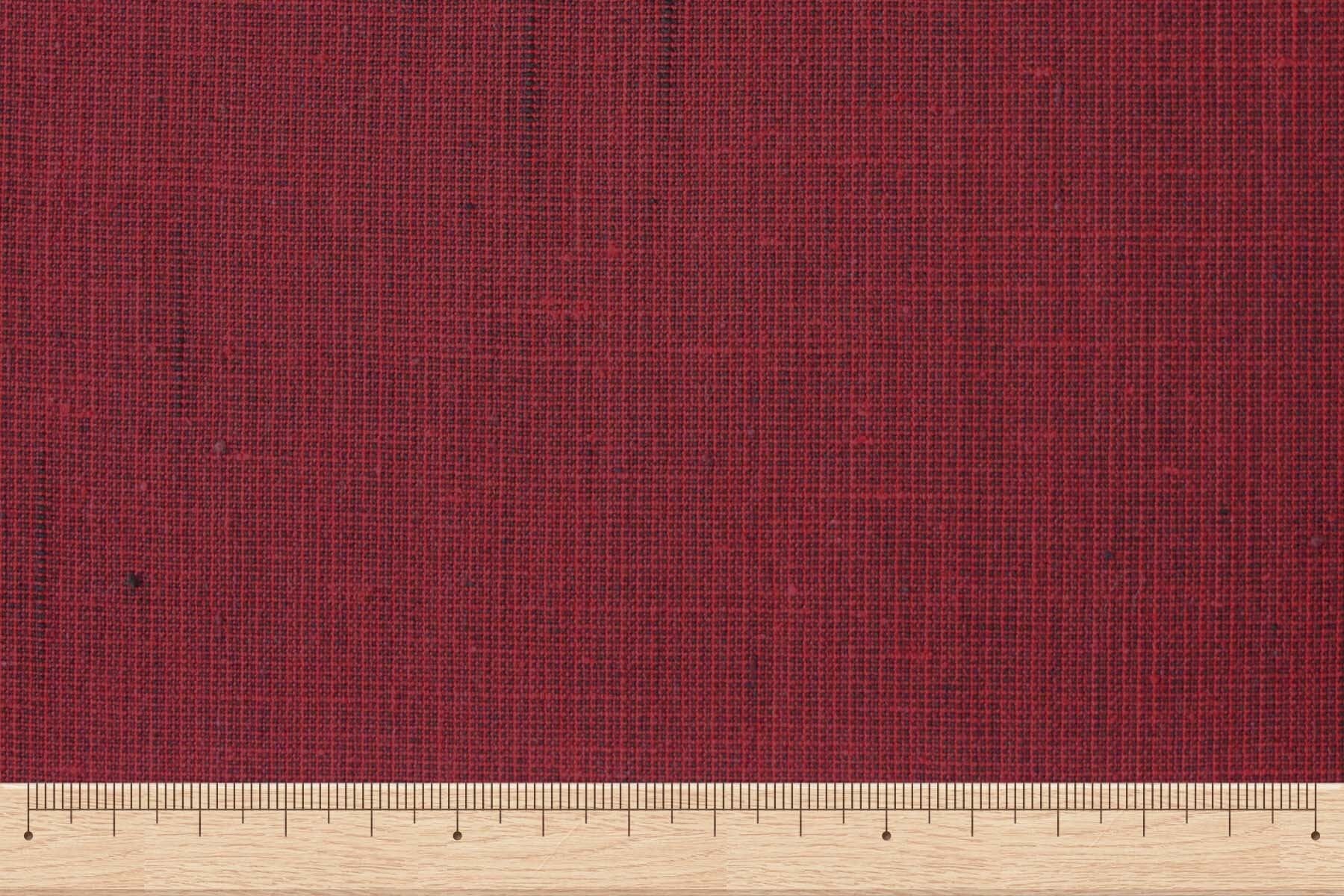 池沼織工房 遠州棉紬 みぞれ 黒×赤臙脂 ※メートル売り(1=1m) fabric 池沼織工房 千織