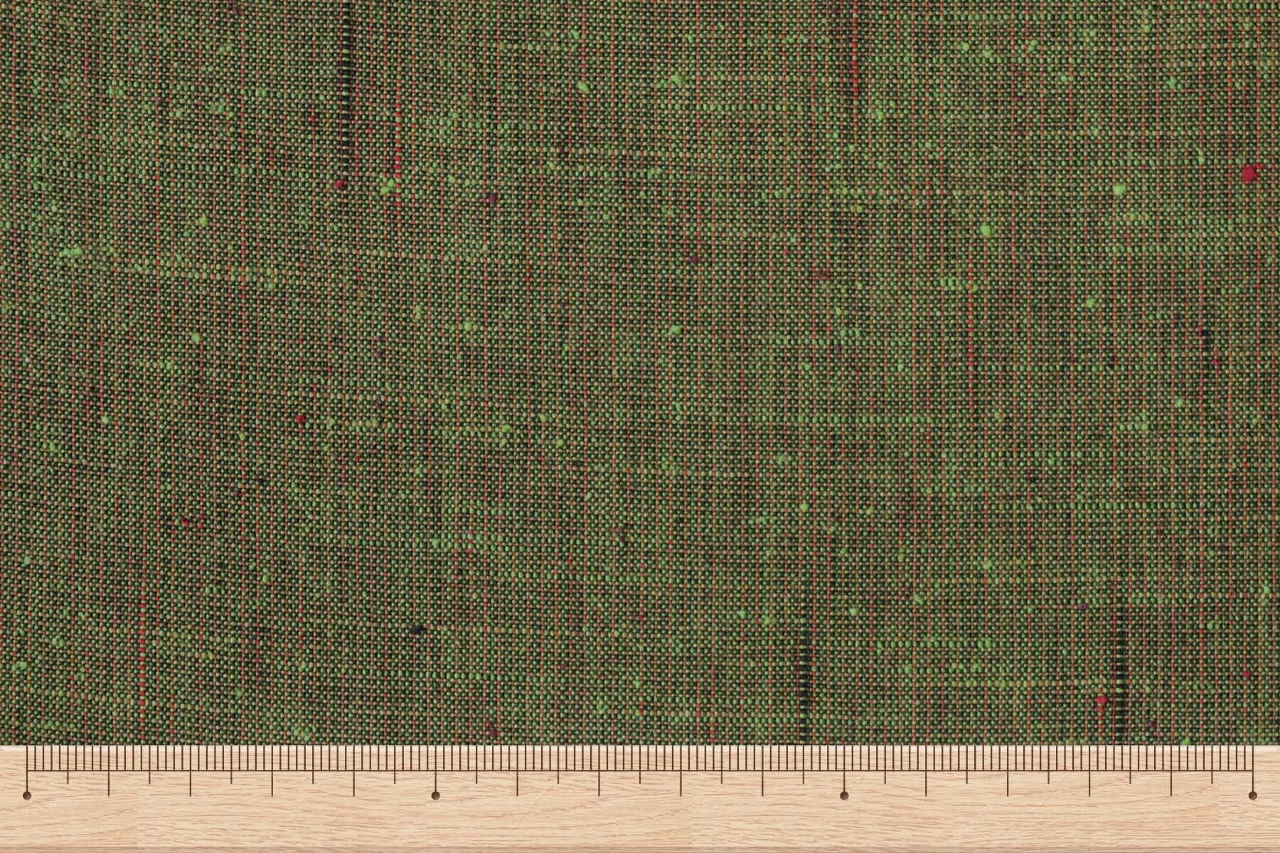 池沼織工房 遠州棉紬 みぞれ 黒×若草 ※メートル売り(1=1m) fabric 池沼織工房 千織