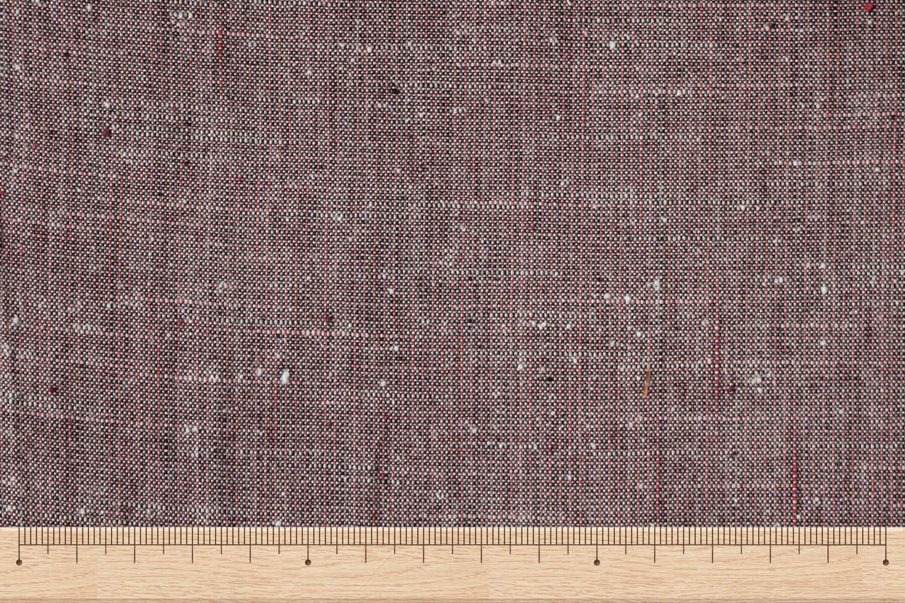 池沼織工房 遠州棉紬 みぞれ 黒×生成 ※メートル売り(1=1m) fabric 池沼織工房 千織