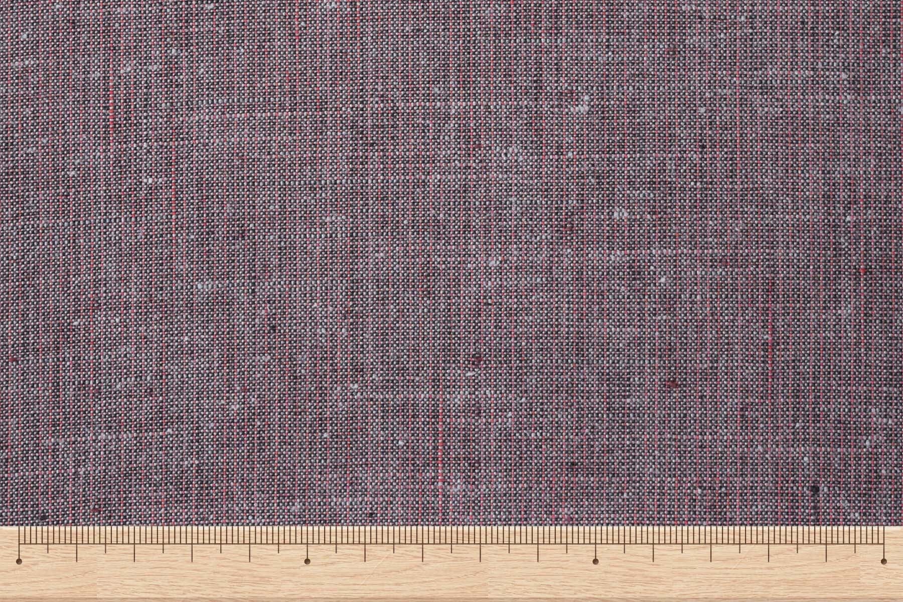 池沼織工房 遠州棉紬 みぞれ 黒×藤鼠 ※メートル売り(1=1m) fabric 池沼織工房 千織