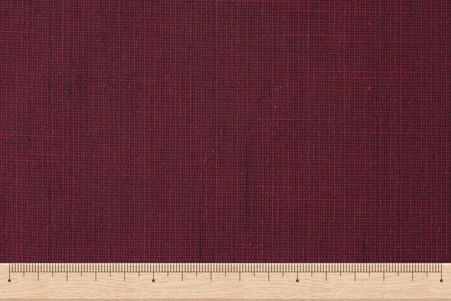 池沼織工房 遠州棉紬 みぞれ 黒×臙脂 ※メートル売り(1=1m) fabric 池沼織工房 千織