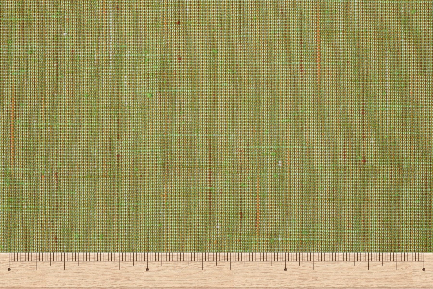 池沼織工房 遠州棉紬 みぞれ オレンジ×ミドリ ※メートル売り(1=1m) fabric 池沼織工房 千織