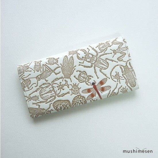 mushimesen 文庫革「日本の昆虫シリーズ」長財布(ハッピー2匹塗り) - 一六八堂 irohado online shop