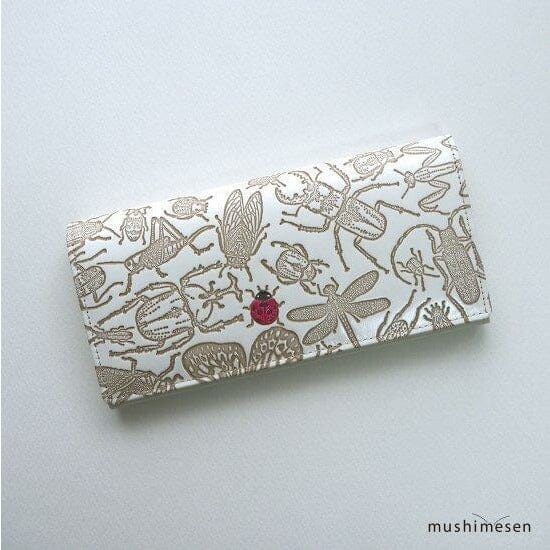 mushimesen 文庫革「日本の昆虫シリーズ」長財布(ハッピー2匹塗り) - 一六八堂 irohado online shop