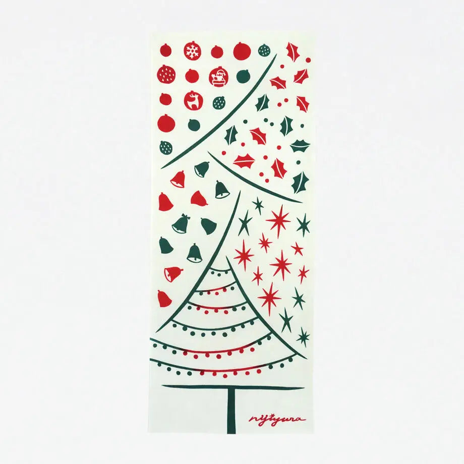 にじゆら 手ぬぐい |Happy holidays てぬぐい にじゆら