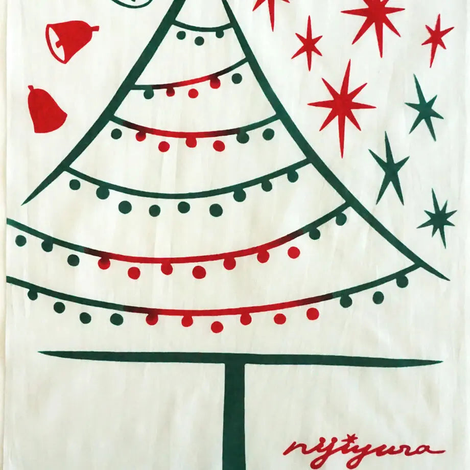 にじゆら 手ぬぐい |Happy holidays てぬぐい にじゆら