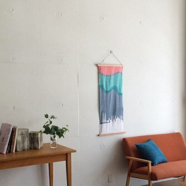 にじゆら 手ぬぐい |オーロラが美しい夜-Finland- てぬぐい にじゆら