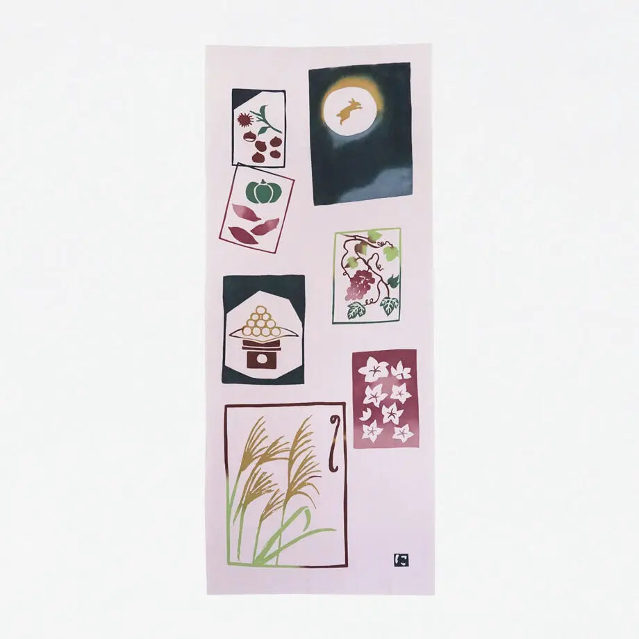 にじゆら 手ぬぐい |ぽち袋 十五夜 てぬぐい にじゆら