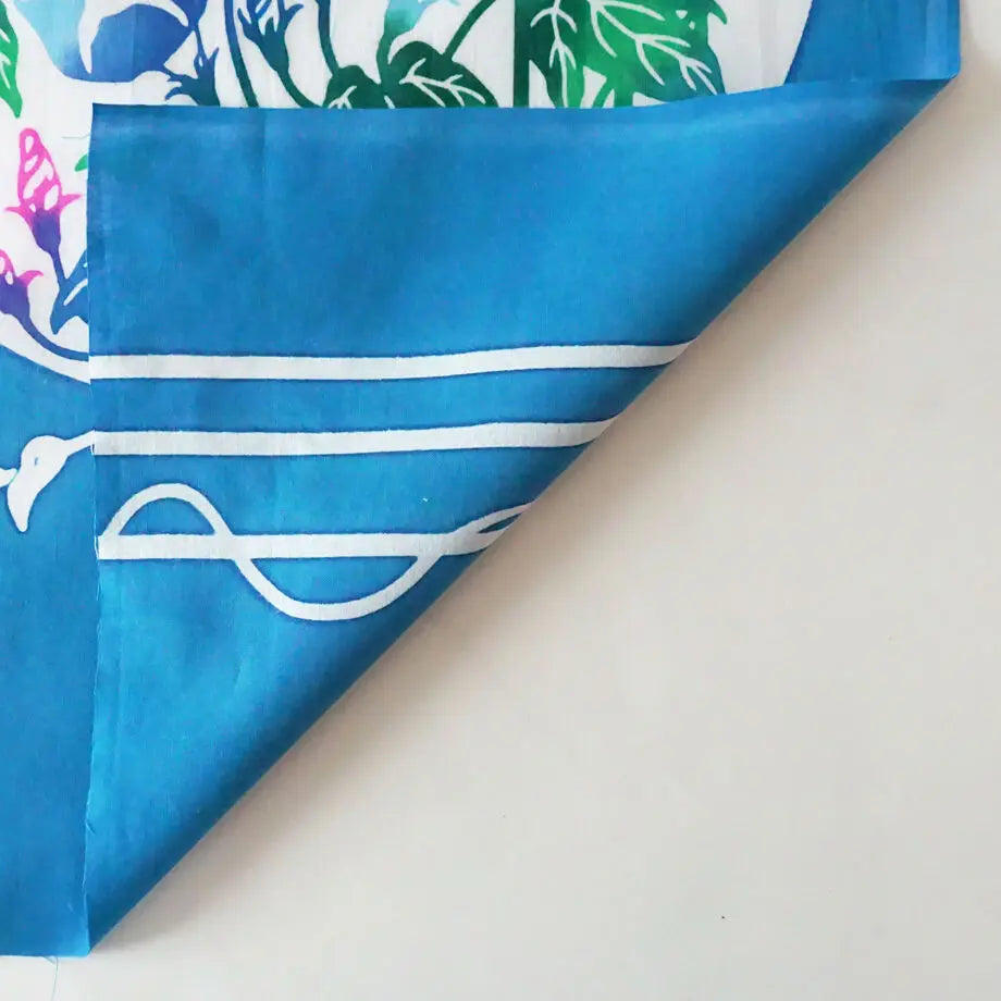 にじゆら 手ぬぐい |丸窓の風景 夏あさがお〔everyday60tenugui〕 てぬぐい にじゆら