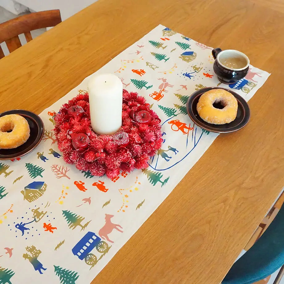 にじゆら 手ぬぐい|Christmas textile てぬぐい にじゆら