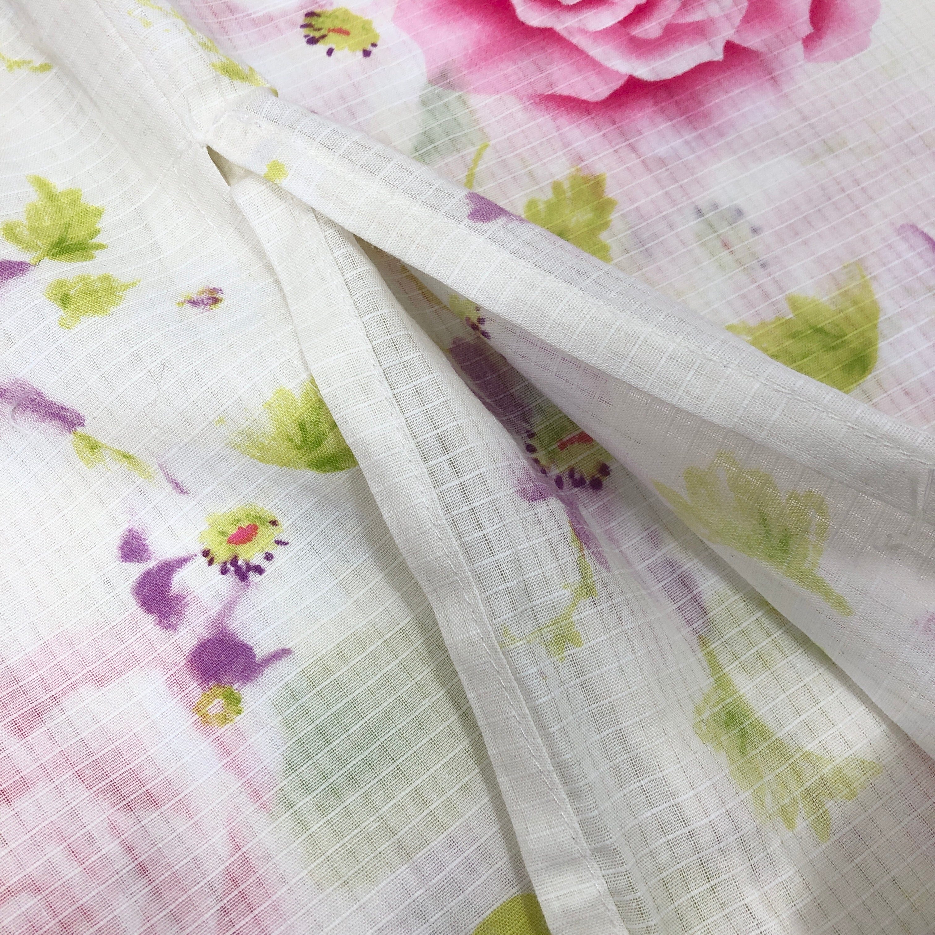 プレタ浴衣 変わり織 白地に薔薇 浴衣 一六八堂 irohado