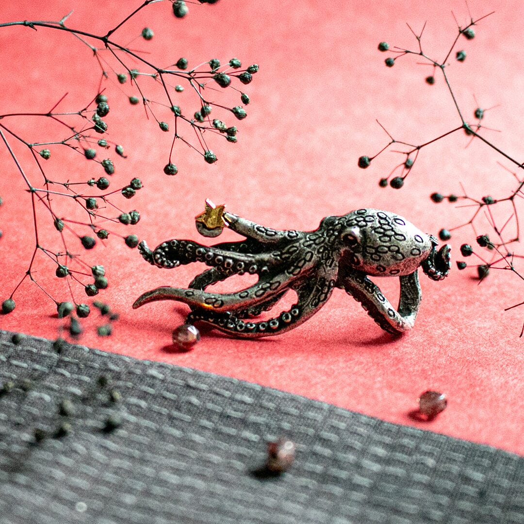 数-SUU- 蛸 帯留 帯留 -数-SUU