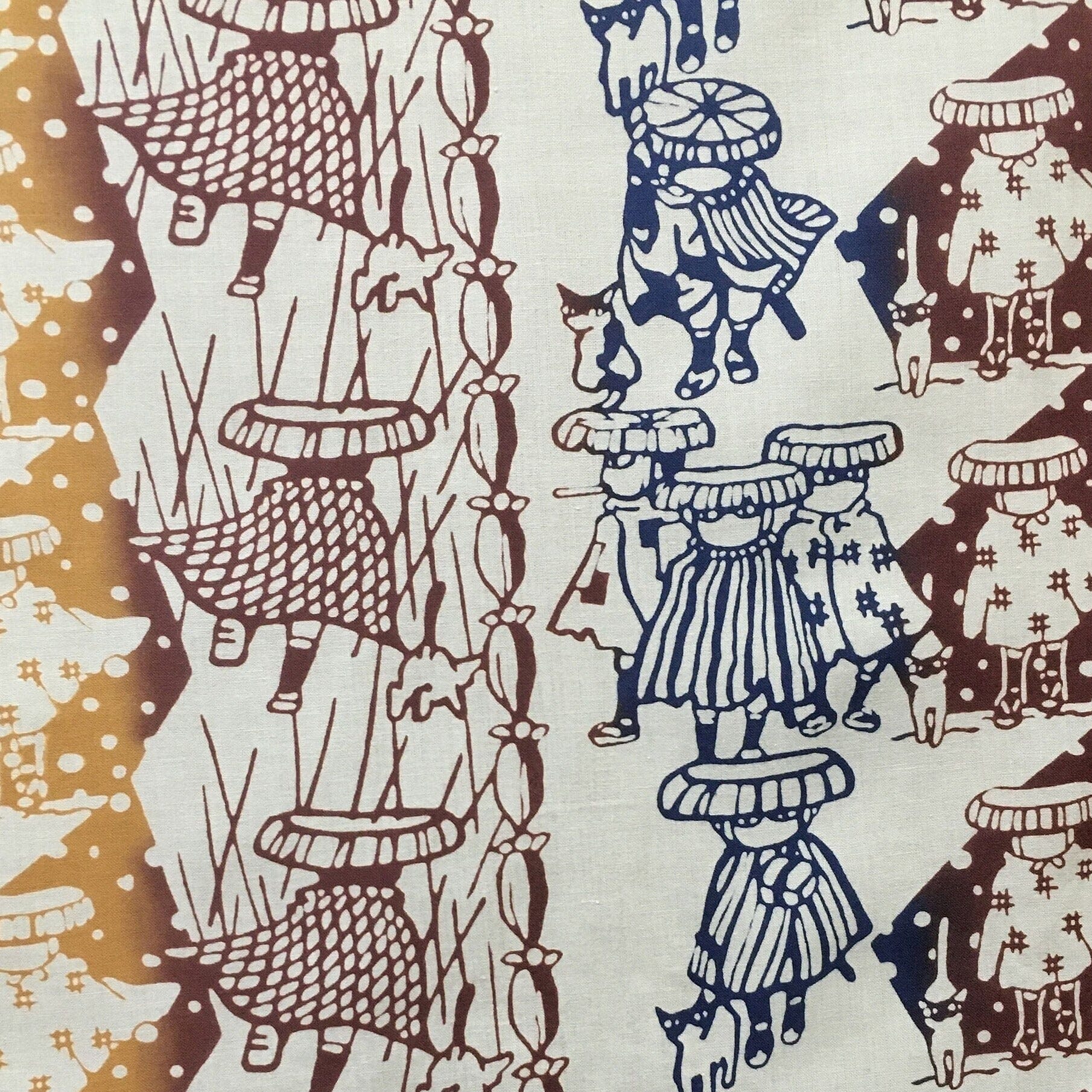 スタジオクゥ 干支手ぬぐい 『股旅縞・あさぼらけ』 ふきん スタジオクゥ