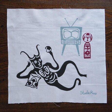 スタジオクゥ おまじないふきん『 角大師』家内安全 -  一六八堂 irohado online shop