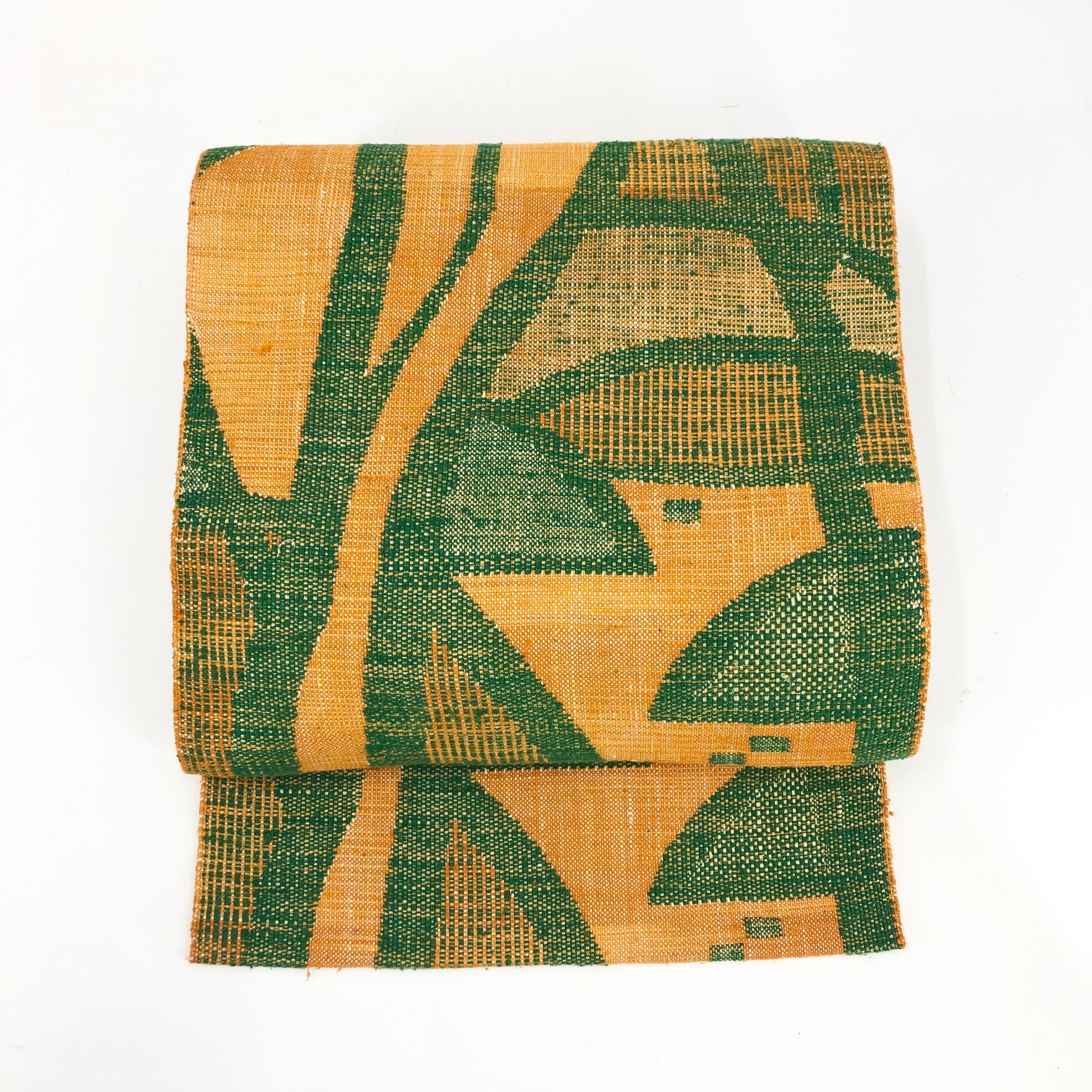 used 八寸名古屋 幾何学 オレンジ OBI230004 帯 used