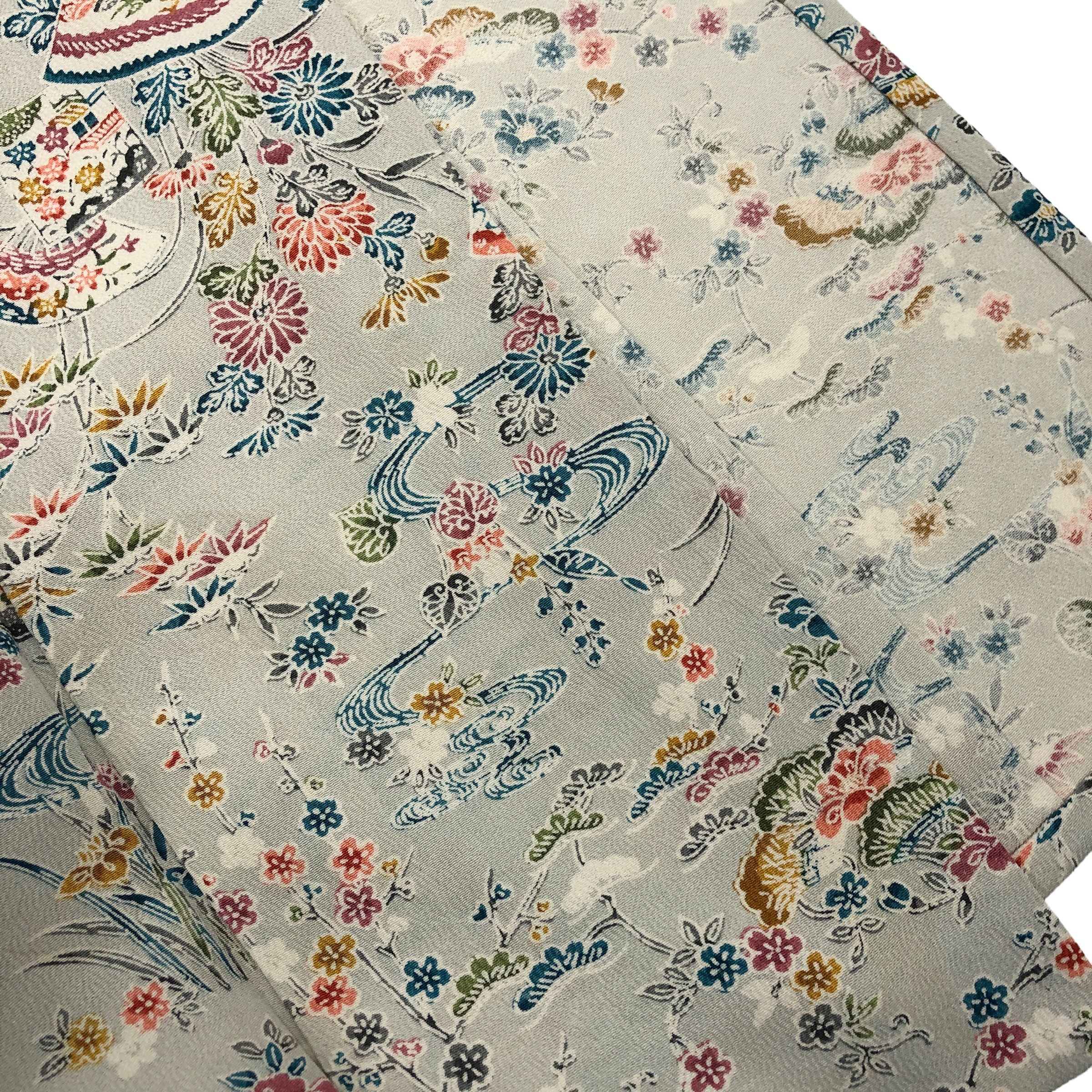 used単衣小紋 縮緬 古典柄 着物 used