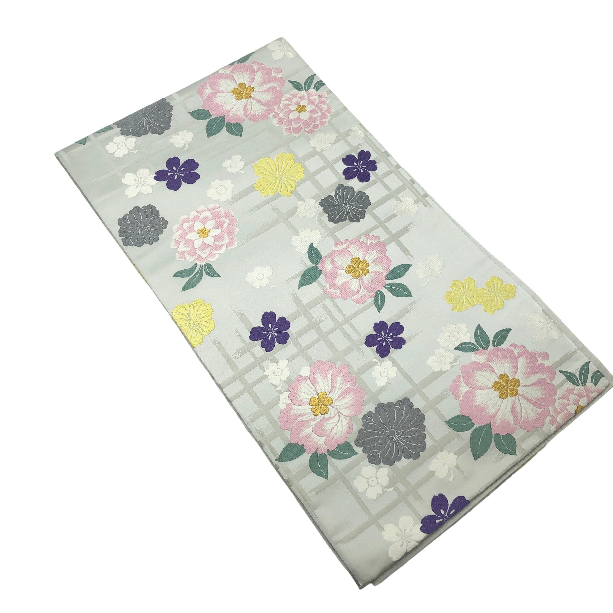 未使用保管品 袋帯 高島織物 なごみ 花咲小紅 used