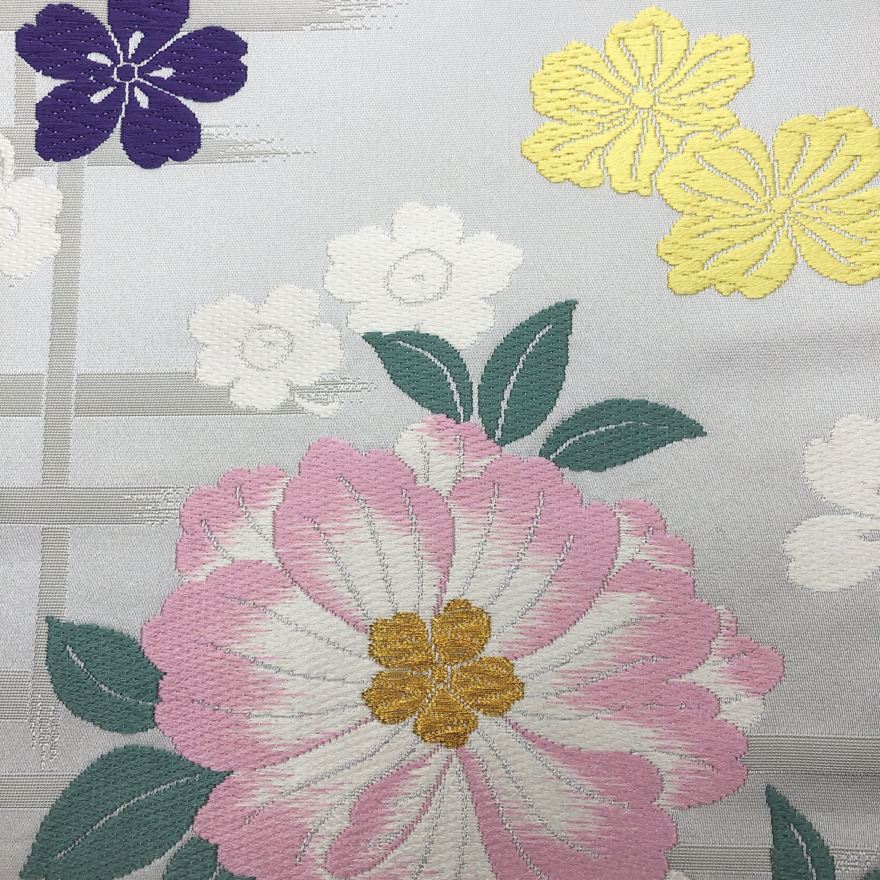 未使用保管品 袋帯 高島織物 なごみ 花咲小紅 used