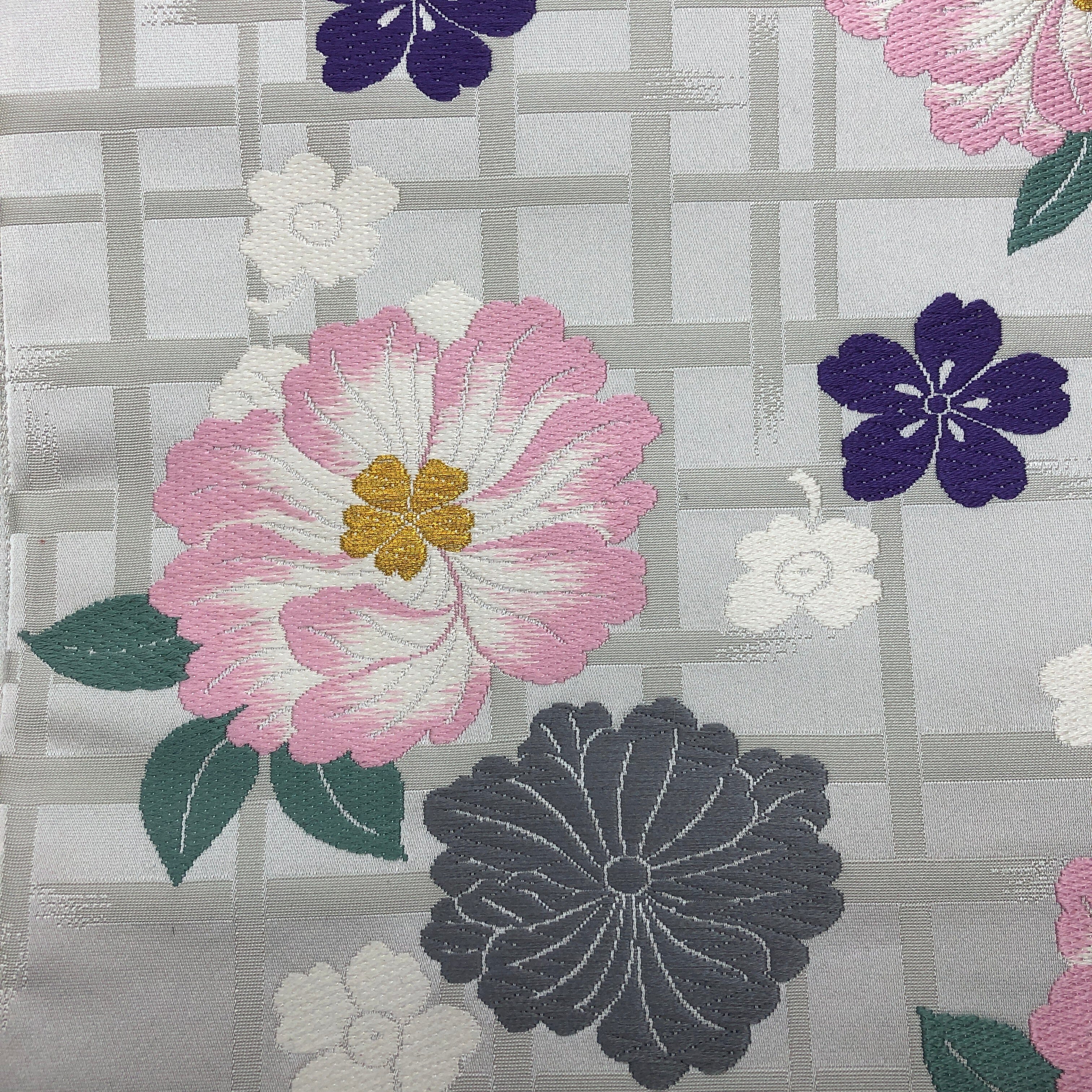 未使用保管品 袋帯 高島織物 なごみ 花咲小紅 used