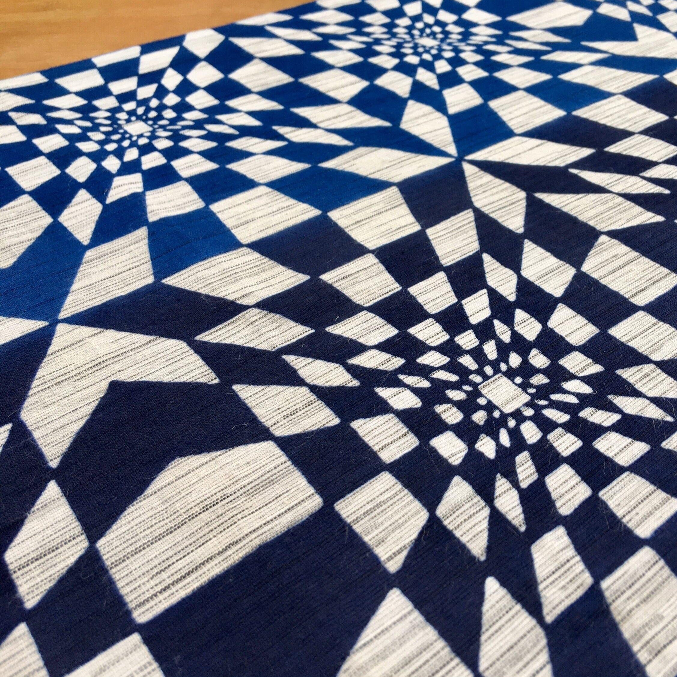 喜多屋商店 浜松注染 綿麻しじら 遠近市松 -  一六八堂 irohado online shop