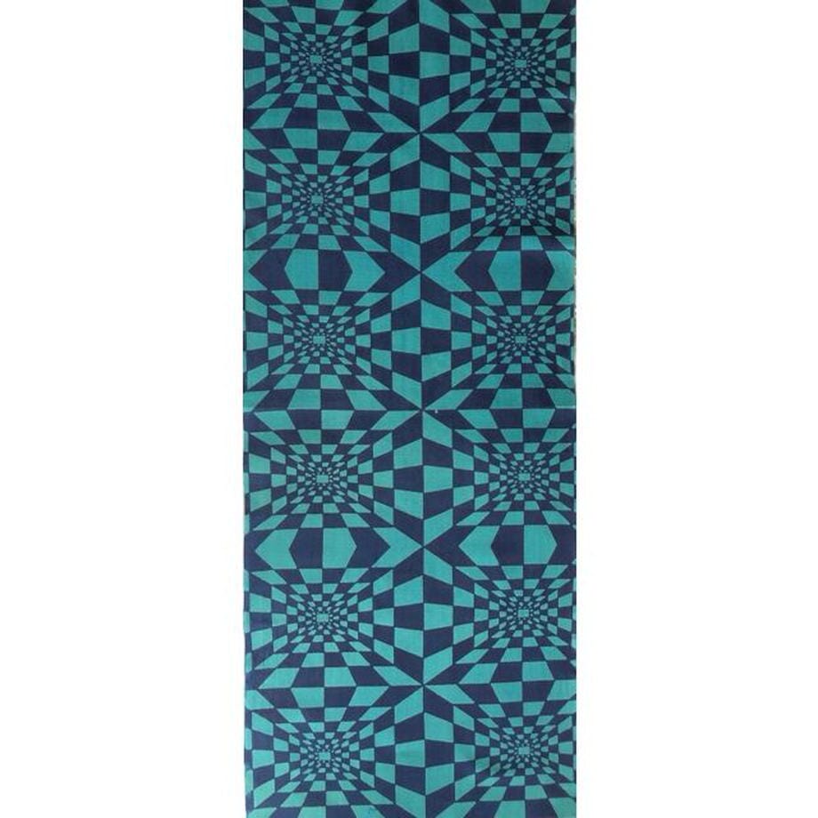 喜多屋商店 浜松注染 遠近市松 紺×緑 てぬぐい 喜多屋商店