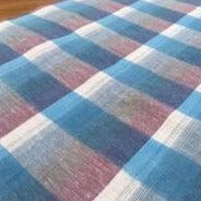 喜多屋商店 てぬぐい 遠州綿紬【源清流清】 縞 ボーダー 水色 -  一六八堂 irohado online shop