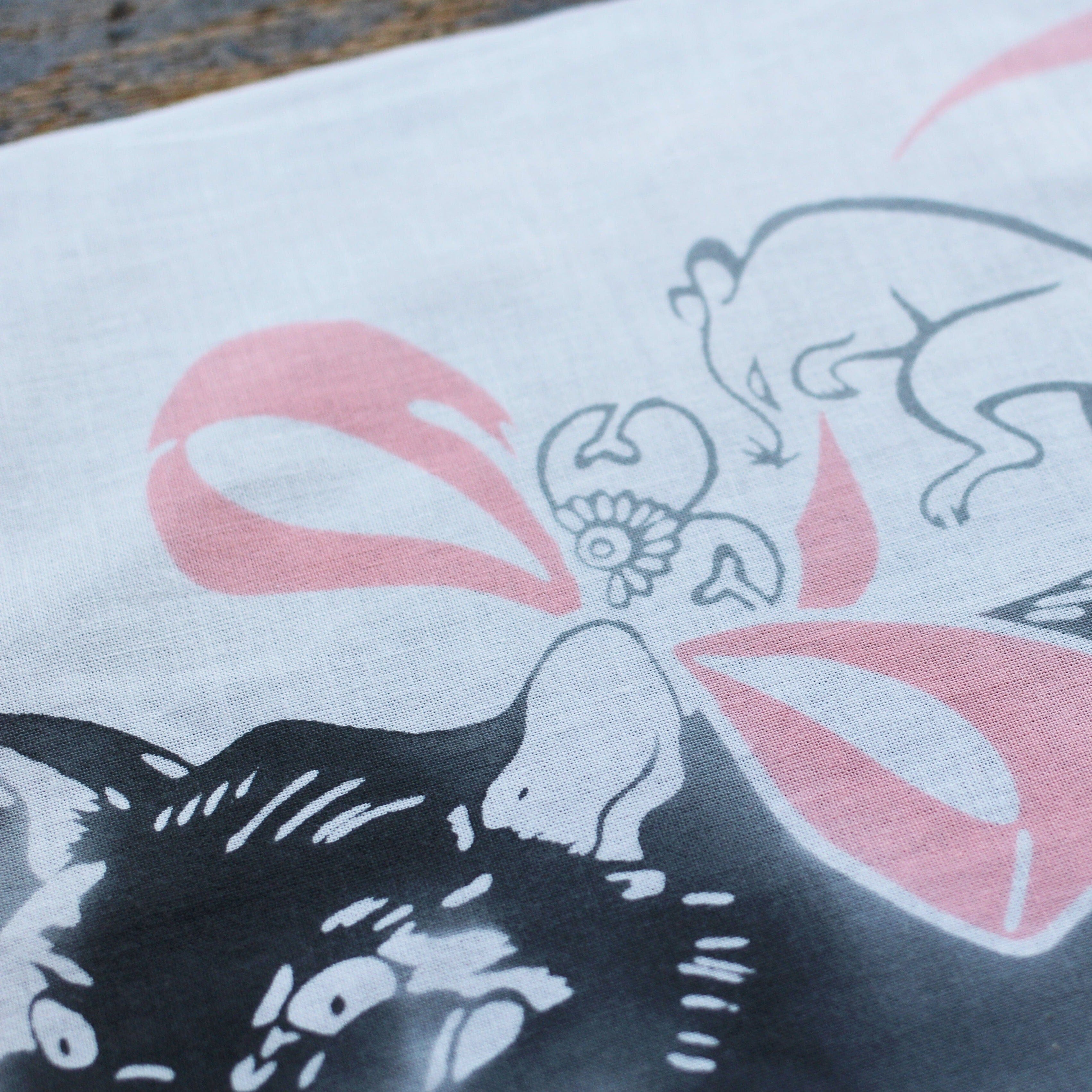 新江戸染謹製 干支てぬぐい<猫に鈴つけちゃった> てぬぐい 新江戸染 丸久商店