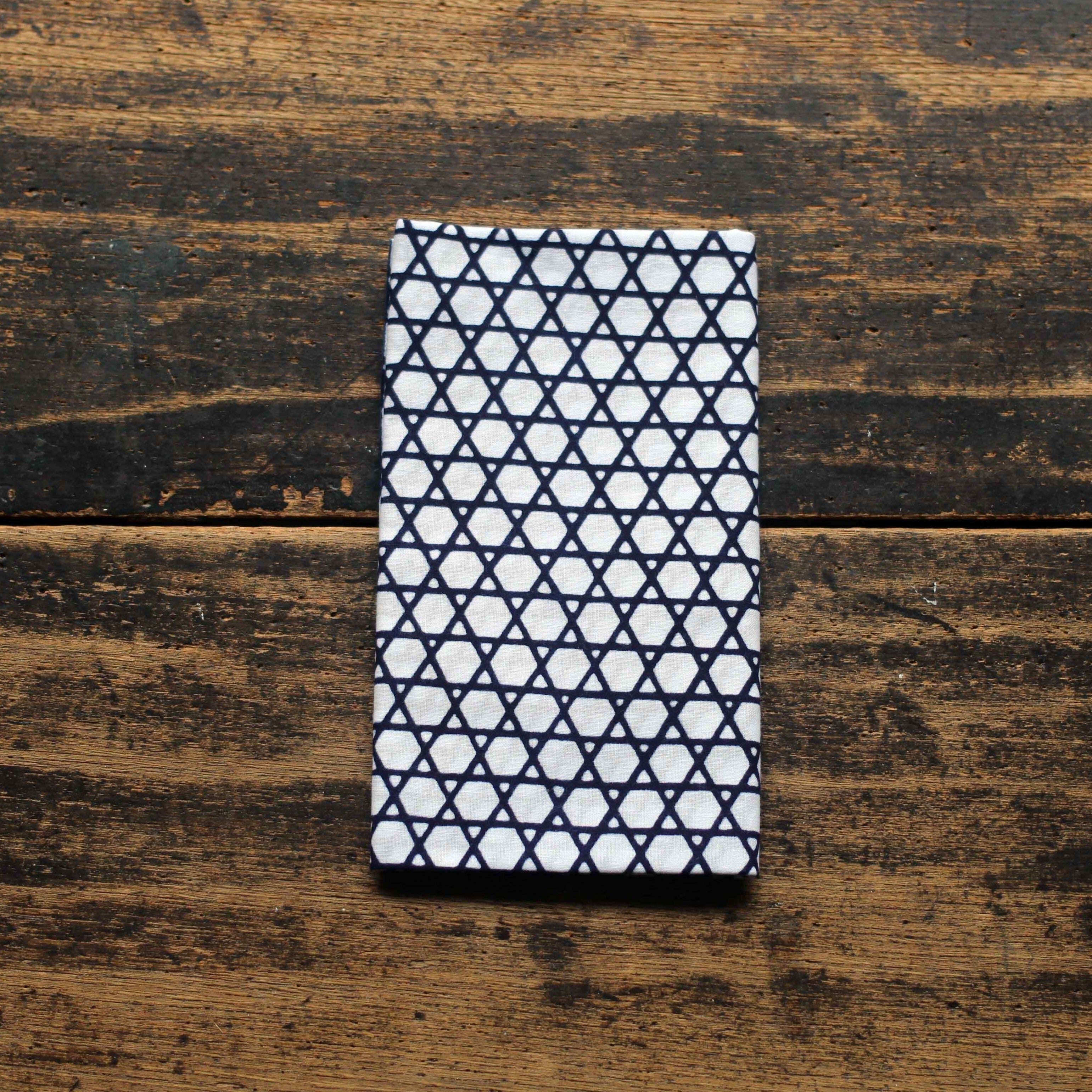 新江戸染 丸久商店 長尺てぬぐい 〈籠目〉 てぬぐい 新江戸染 丸久商店