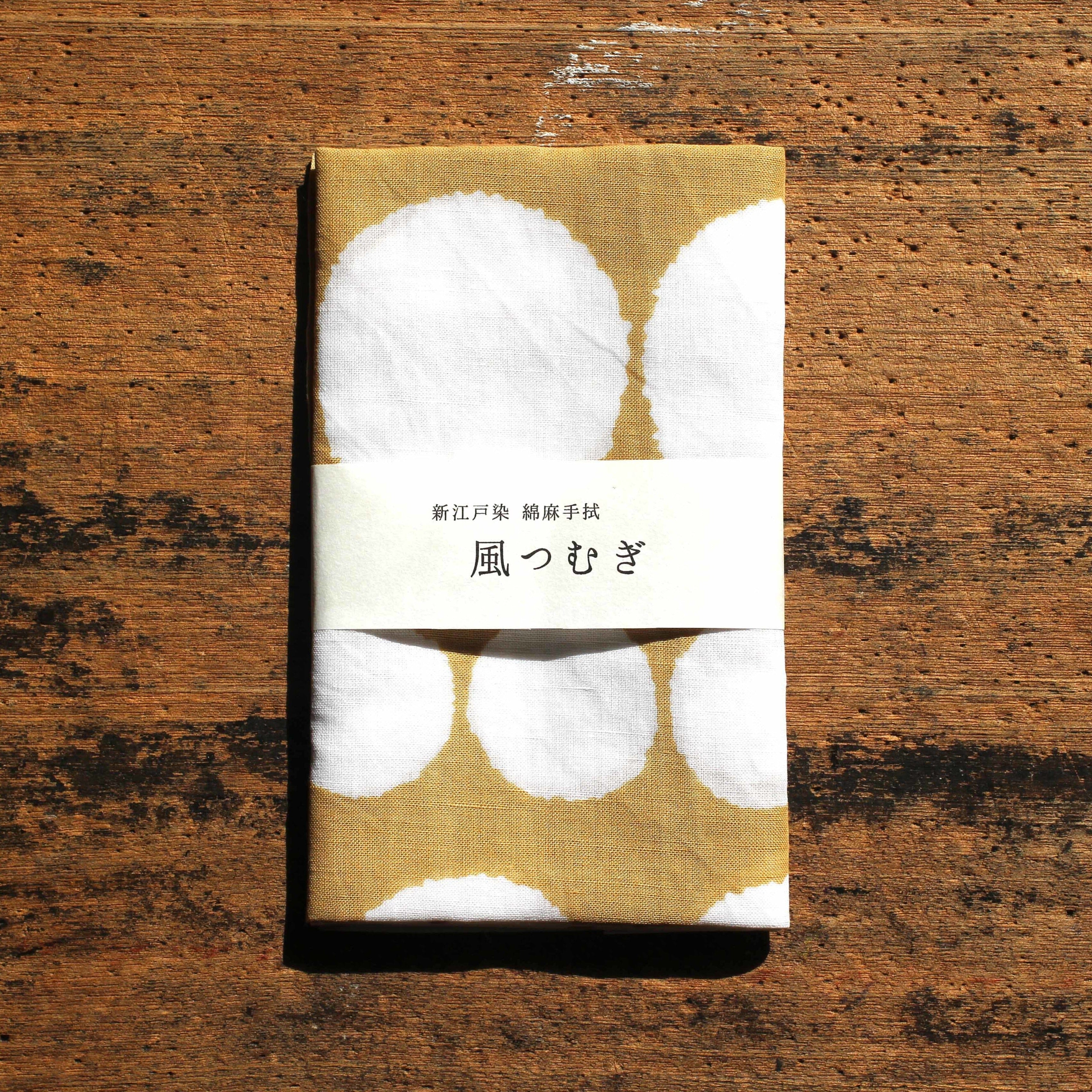 新江戸染 丸久商店 復刻てぬぐい〈まる と まる〉 てぬぐい 新江戸染 丸久商店 くちなし色