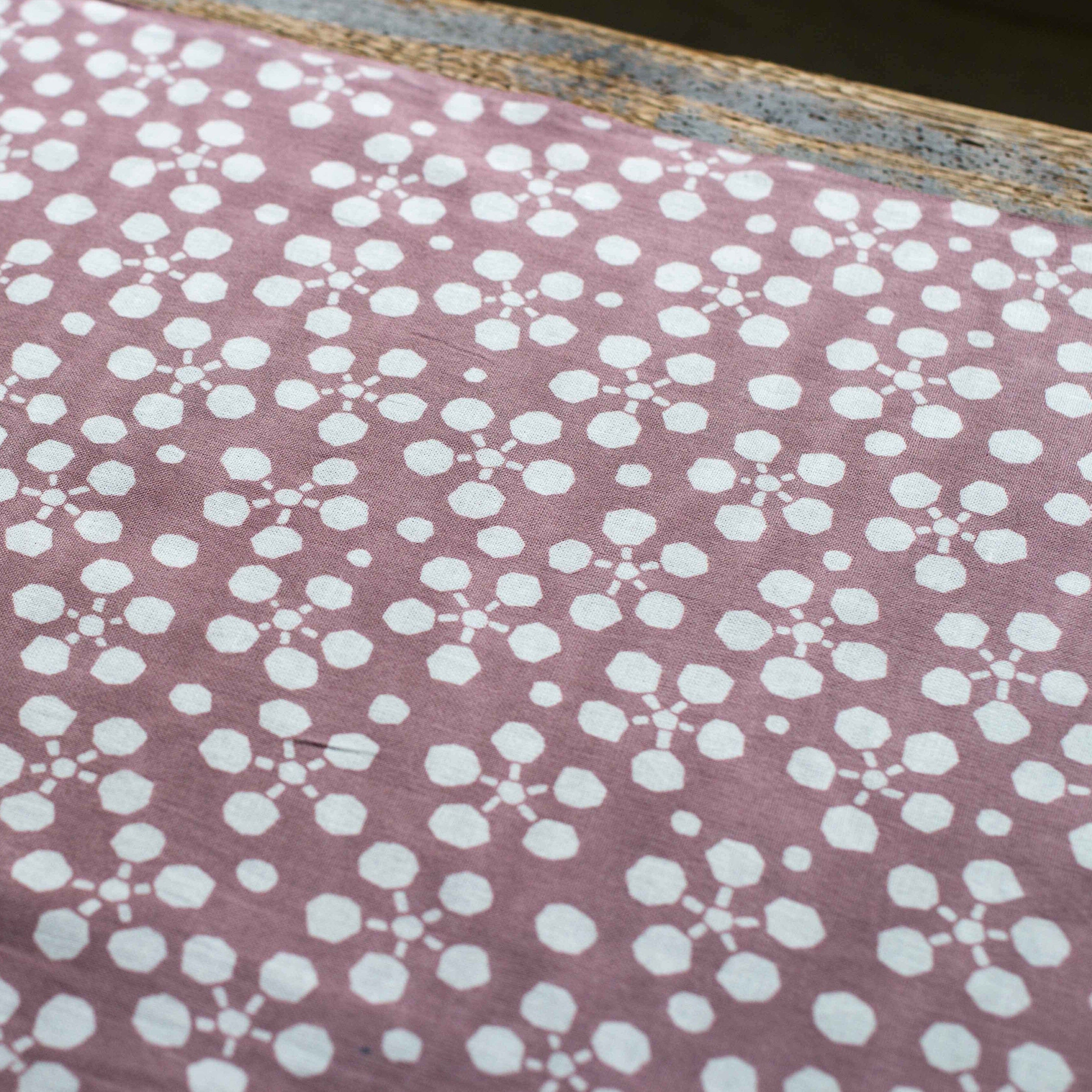 新江戸染 丸久商店 復刻てぬぐい<梅鉢>桜鼠 てぬぐい 新江戸染 丸久商店