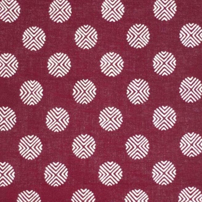 新江戸染 丸久商店  復刻てぬぐい<丸に升目>臙脂 -  一六八堂 irohado online shop