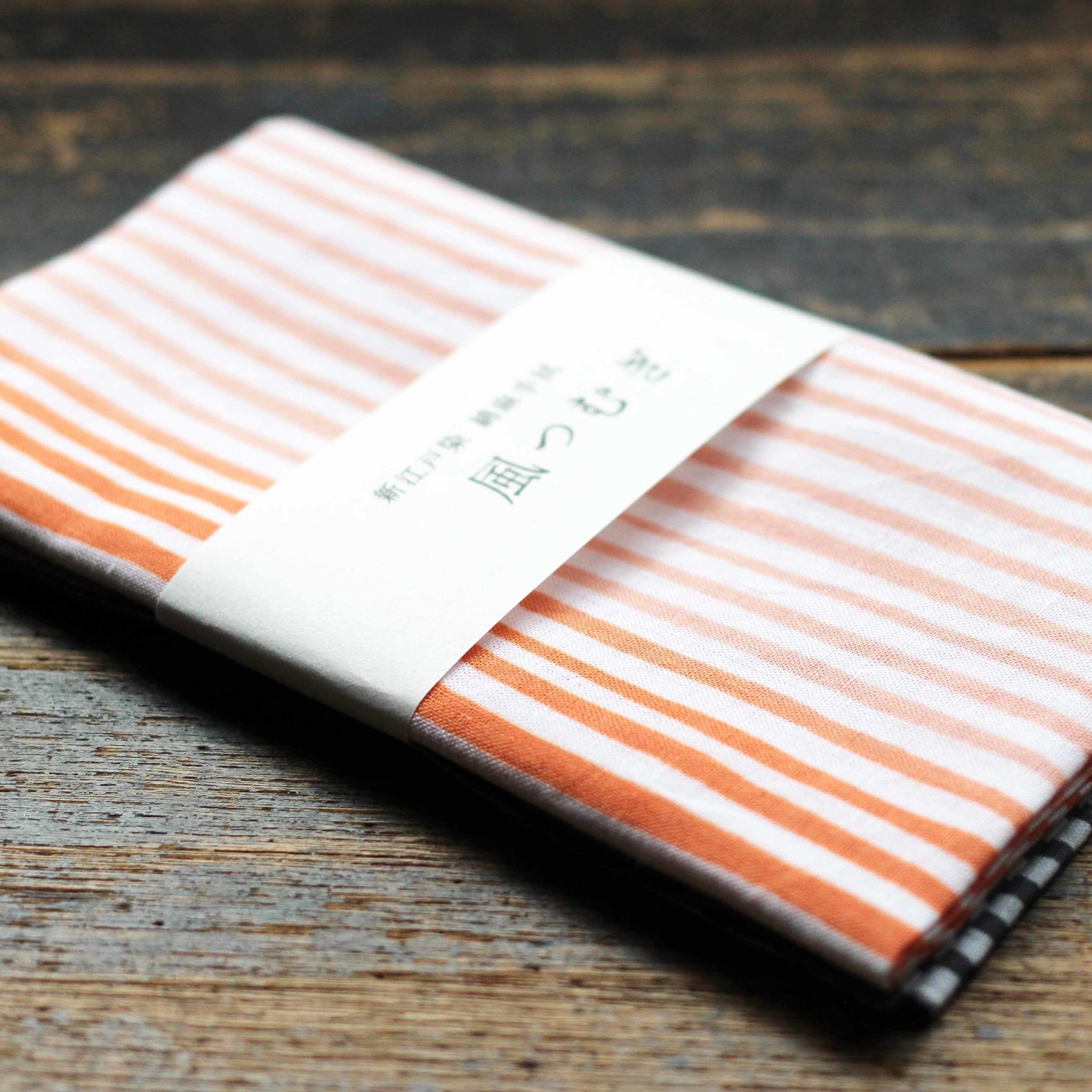 新江戸染 丸久商店 綿麻てぬぐい 風つむぎ〈浮世縞〉 てぬぐい 新江戸染 丸久商店