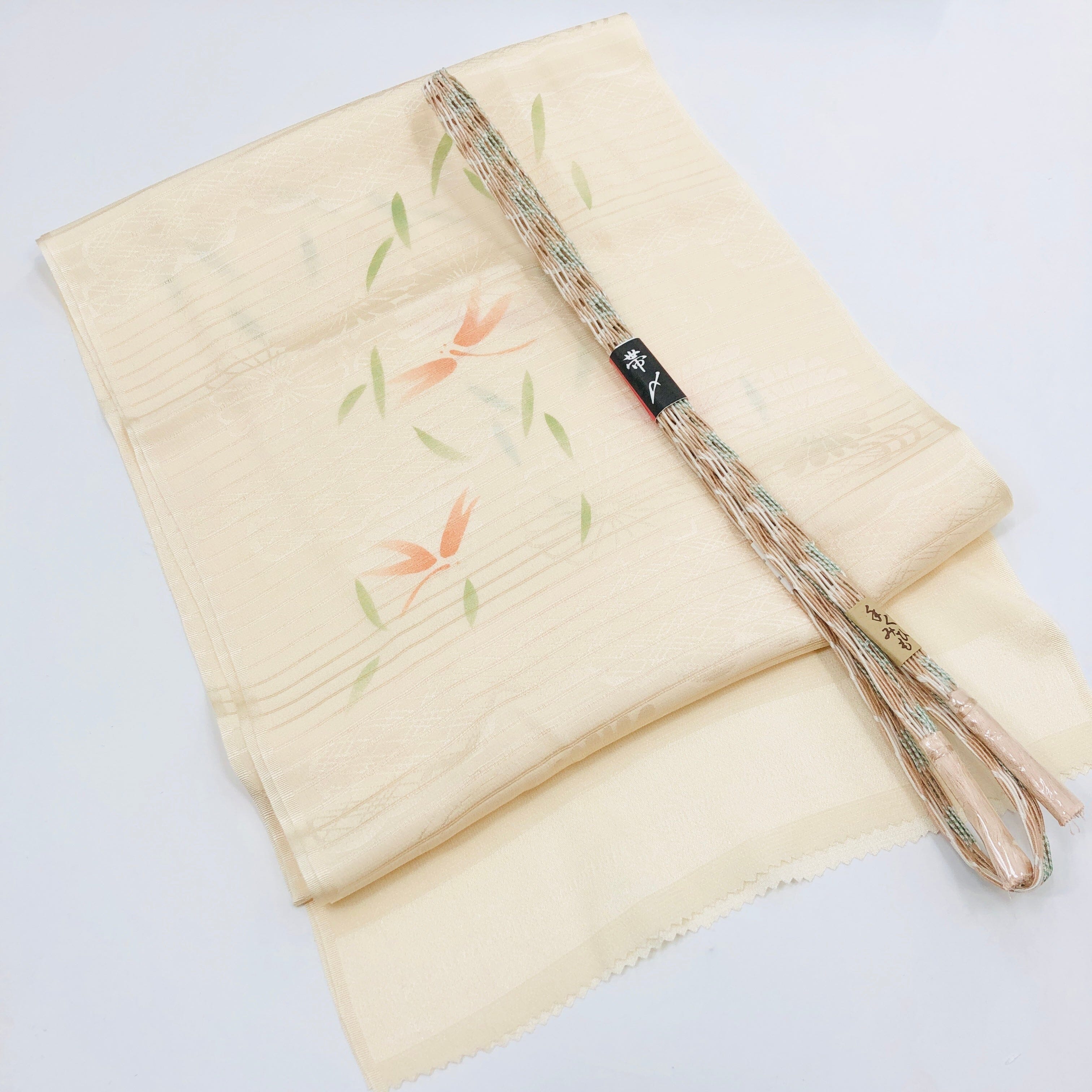 新品 絽正絹帯揚げ・レース帯締めセット 202306-A 和装小物 一六八堂 irohado online shop