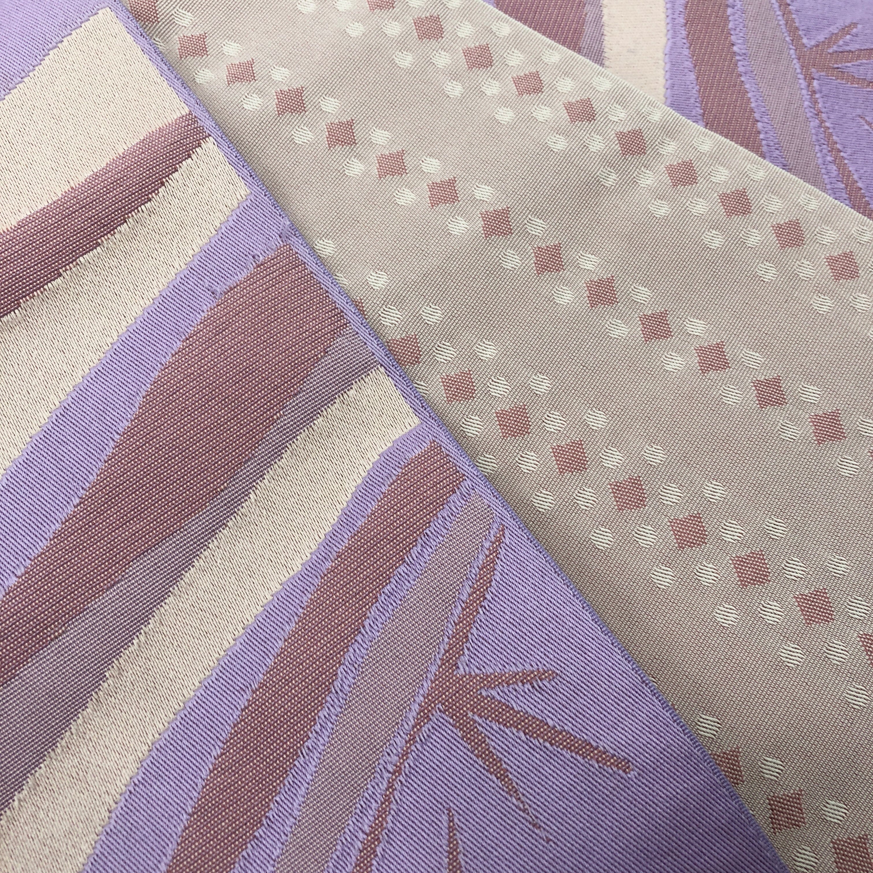 展示品 半巾帯 破れ麻の葉 帯 used