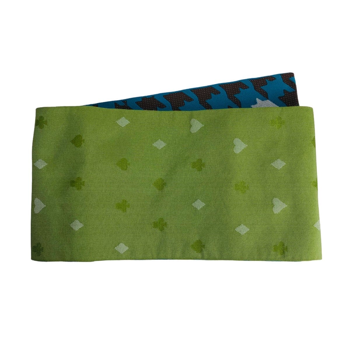 展示品 半巾帯 千鳥格子にときどき猫 帯 used