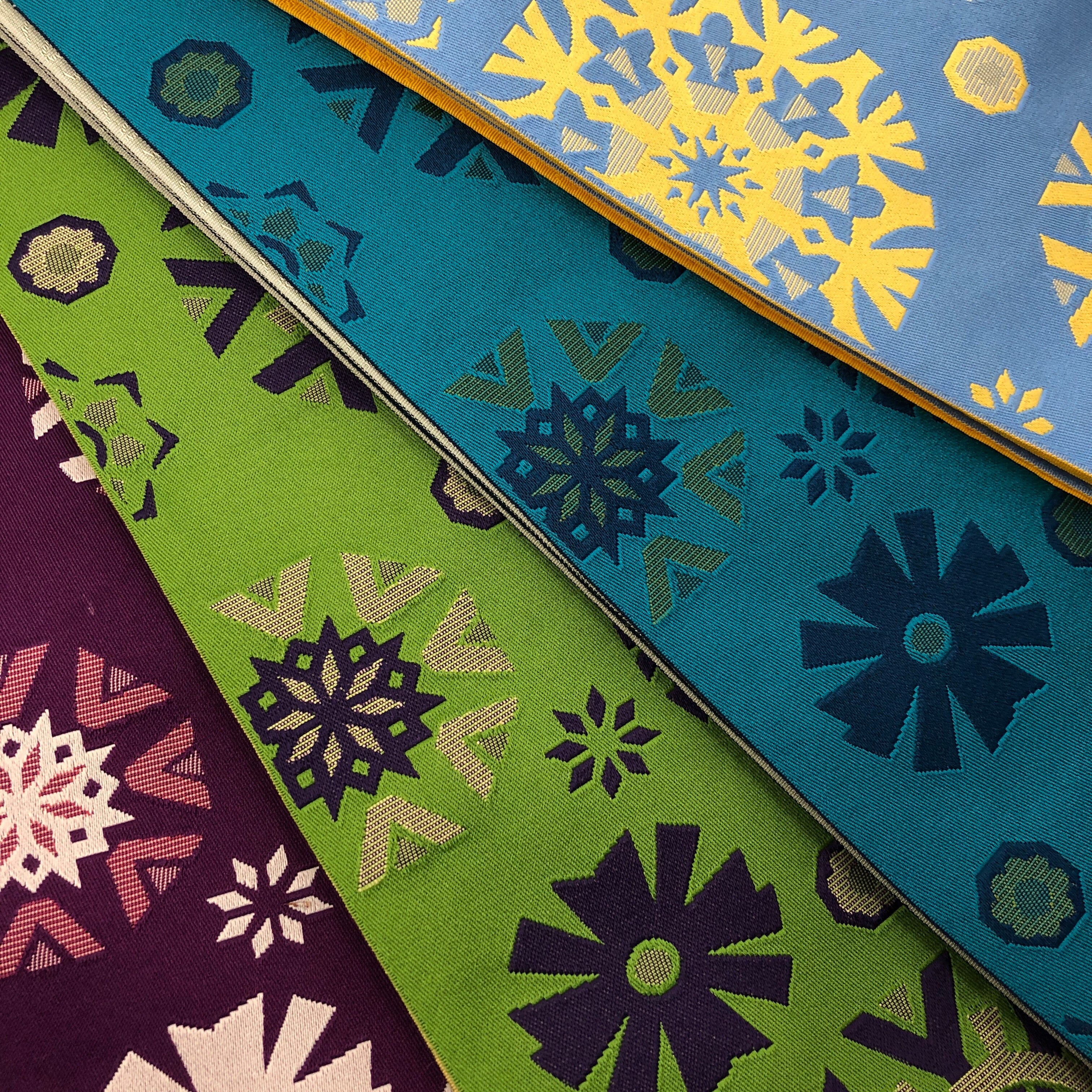 展示品 半巾帯 雪の結晶 帯 used