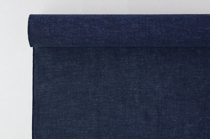 Ikenuma Weaving Studio Chiori Enshu Cotton Nep *Dark blue Noukon Sold by the meter (1 = 1m)