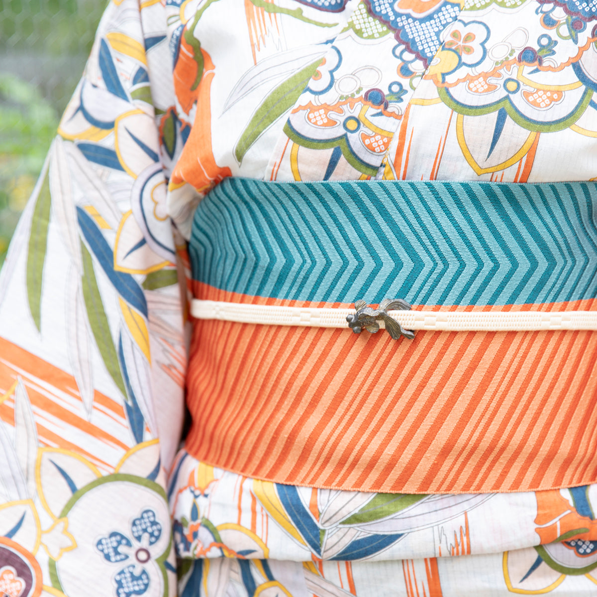 数-SUU- 出目金GM（ガンメタ）帯留め / 帯留め※専用豪華ボックス入り