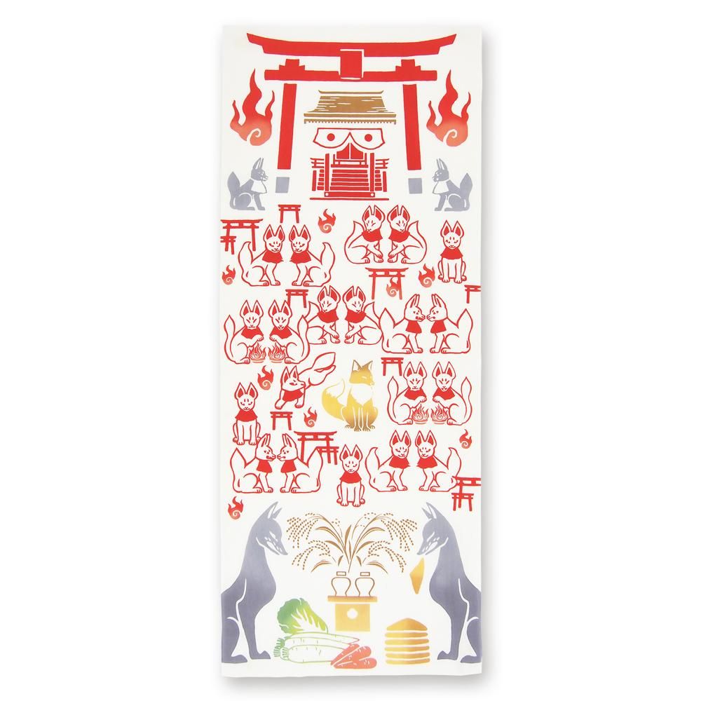 注染手ぬぐい 百千狐稲荷