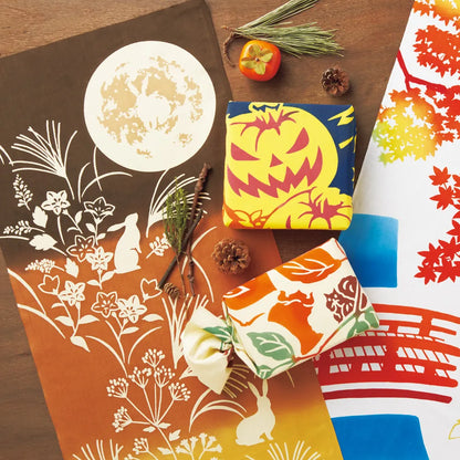 【kenema 】注染手ぬぐい 黄金月夜