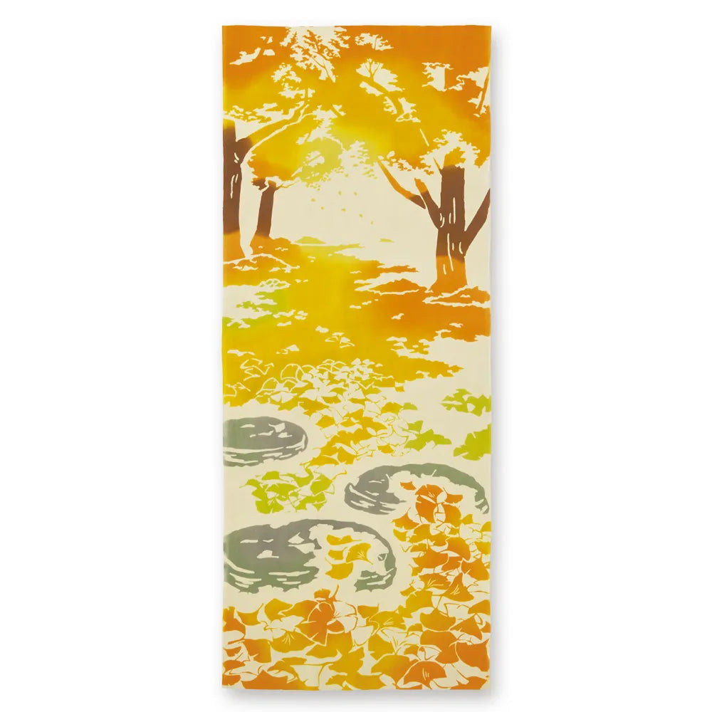 【kenema 】注染手ぬぐい 銀杏の絨毯