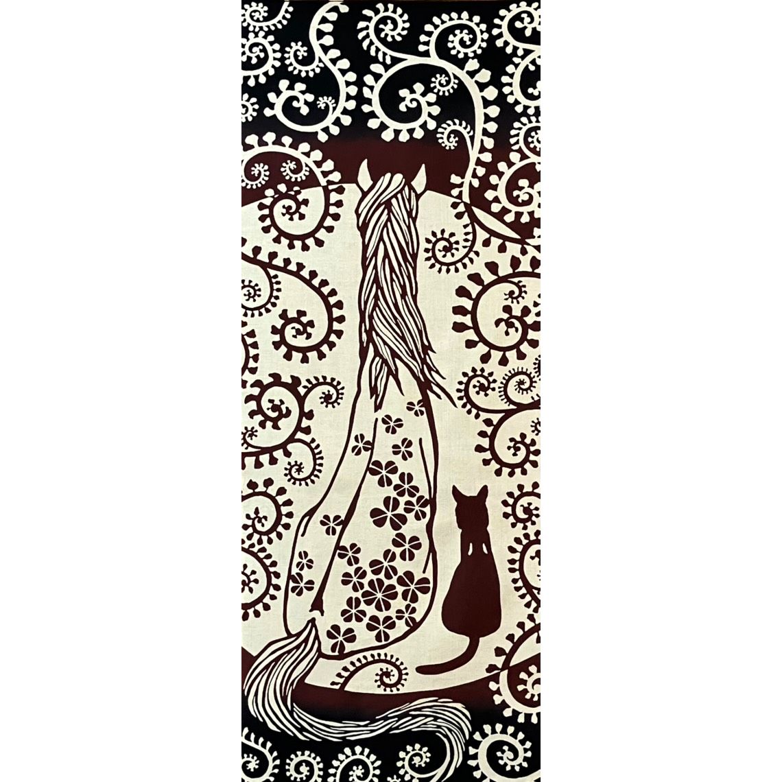 スタジオクゥ 干支手ぬぐい 『唐草道中多幸の暇』