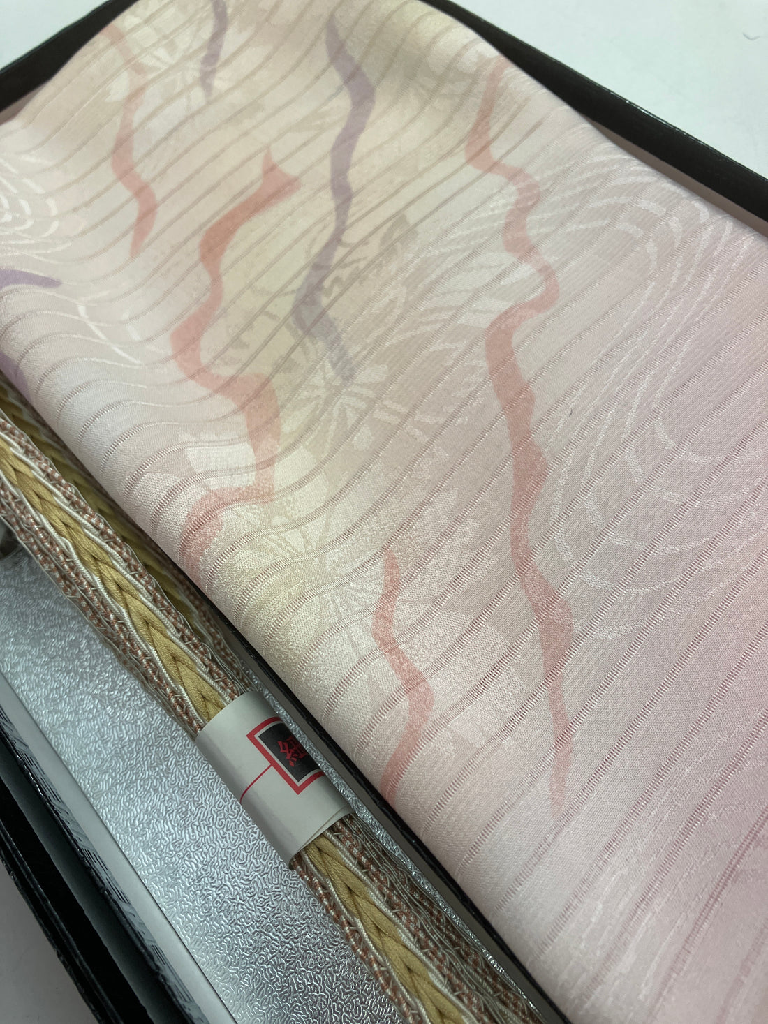 K様お取り置き品　箱無しネコポス発送　絽正絹帯揚げ・レース帯締めセット 202511-A