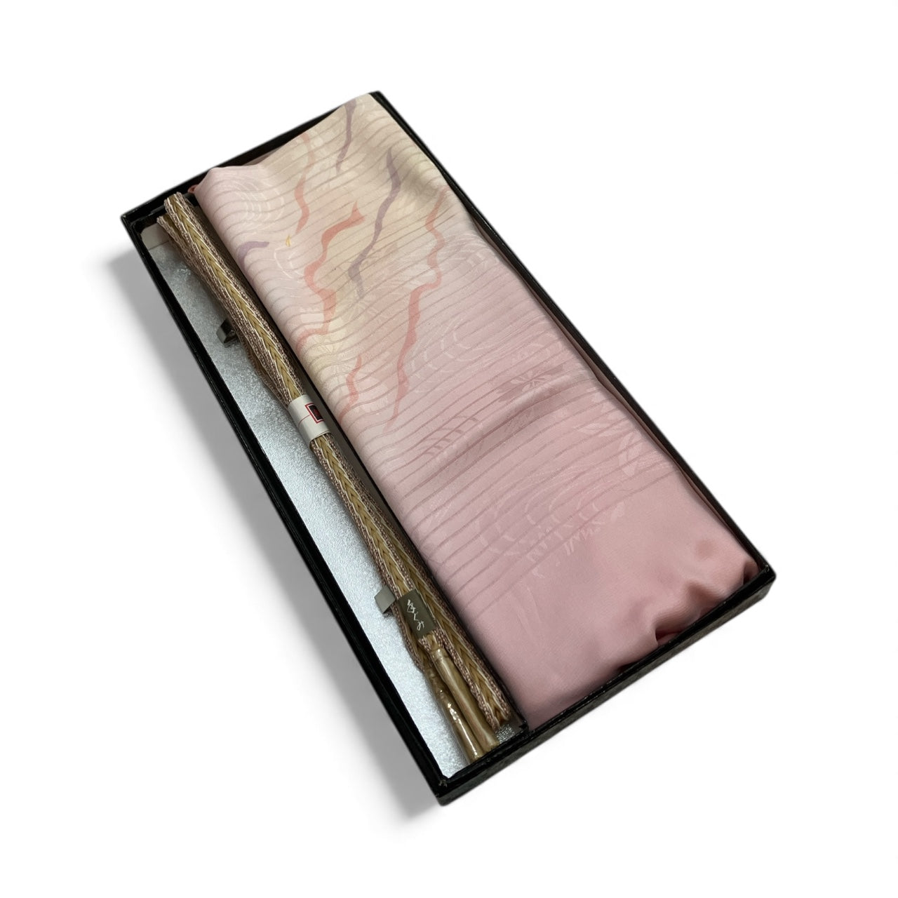 K様お取り置き品　箱無しネコポス発送　絽正絹帯揚げ・レース帯締めセット 202511-A