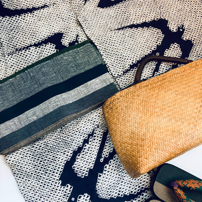 当店お仕立て  reuse 美品　有松絞り　浴衣 燕柄　※帯は参考商品 KIY2606-0002