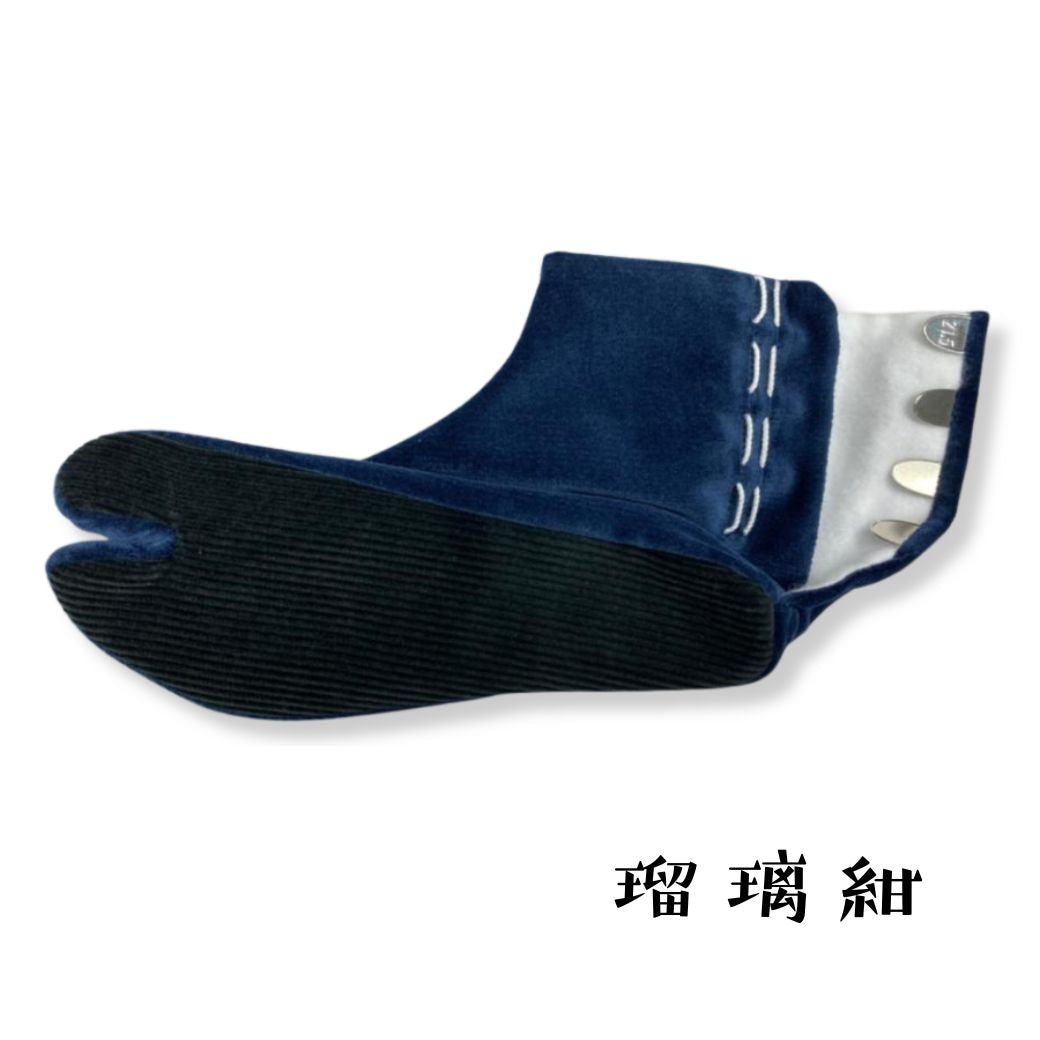文楽足袋 別珍足袋 4枚こはぜ ネル裏 コーデュロイ底 防寒足袋