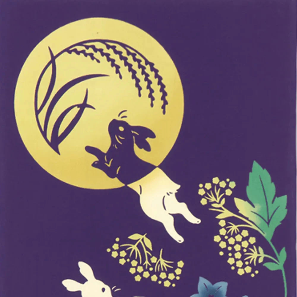 【kenema 】注染手ぬぐい 十五夜白兎 てぬぐい 宮本(株) 